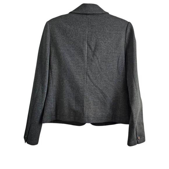 Cartonnier Blazer Anthropologie Corp Core Charcoal Gray Cotton Blend Jacket - Picture 6 of 8